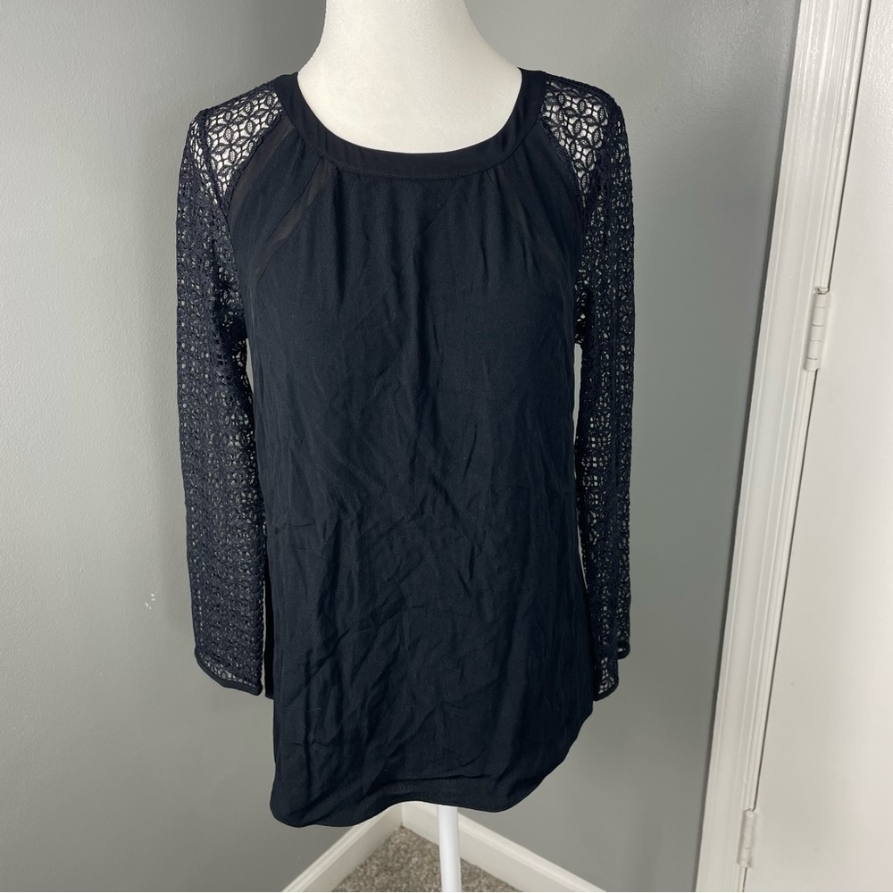 Rebecca Taylor || Lace‎ Sleeve Blouse Size 2